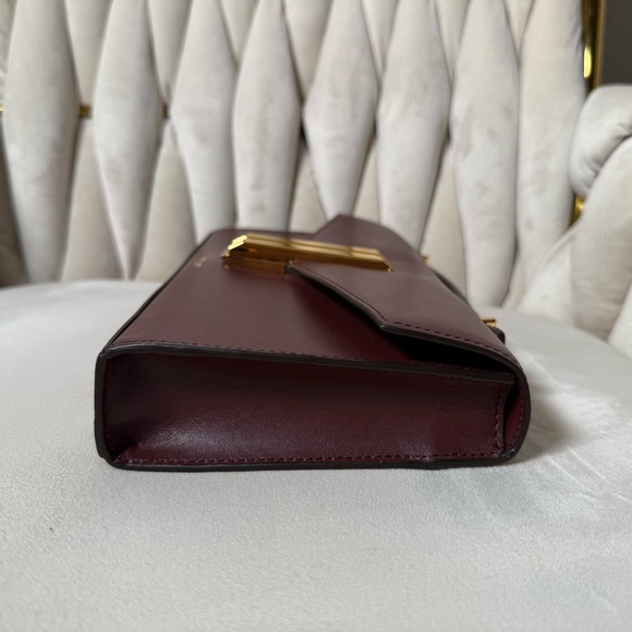 DeMellier Maroon Vancouver Clutch Rare Color NBW - Picture 5 of 11